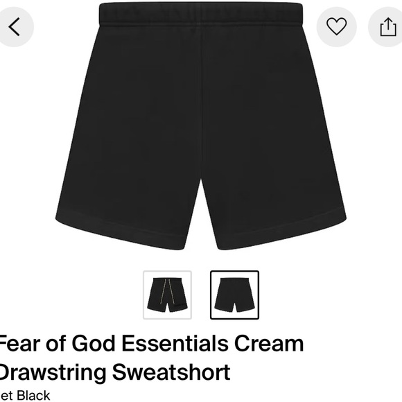 ESSENTIALS FEAR OF GOD BLACK SWEAT SHORT WITH CREAM TIE
NWT
IN BAG
LARGE - Picture 2 of 4